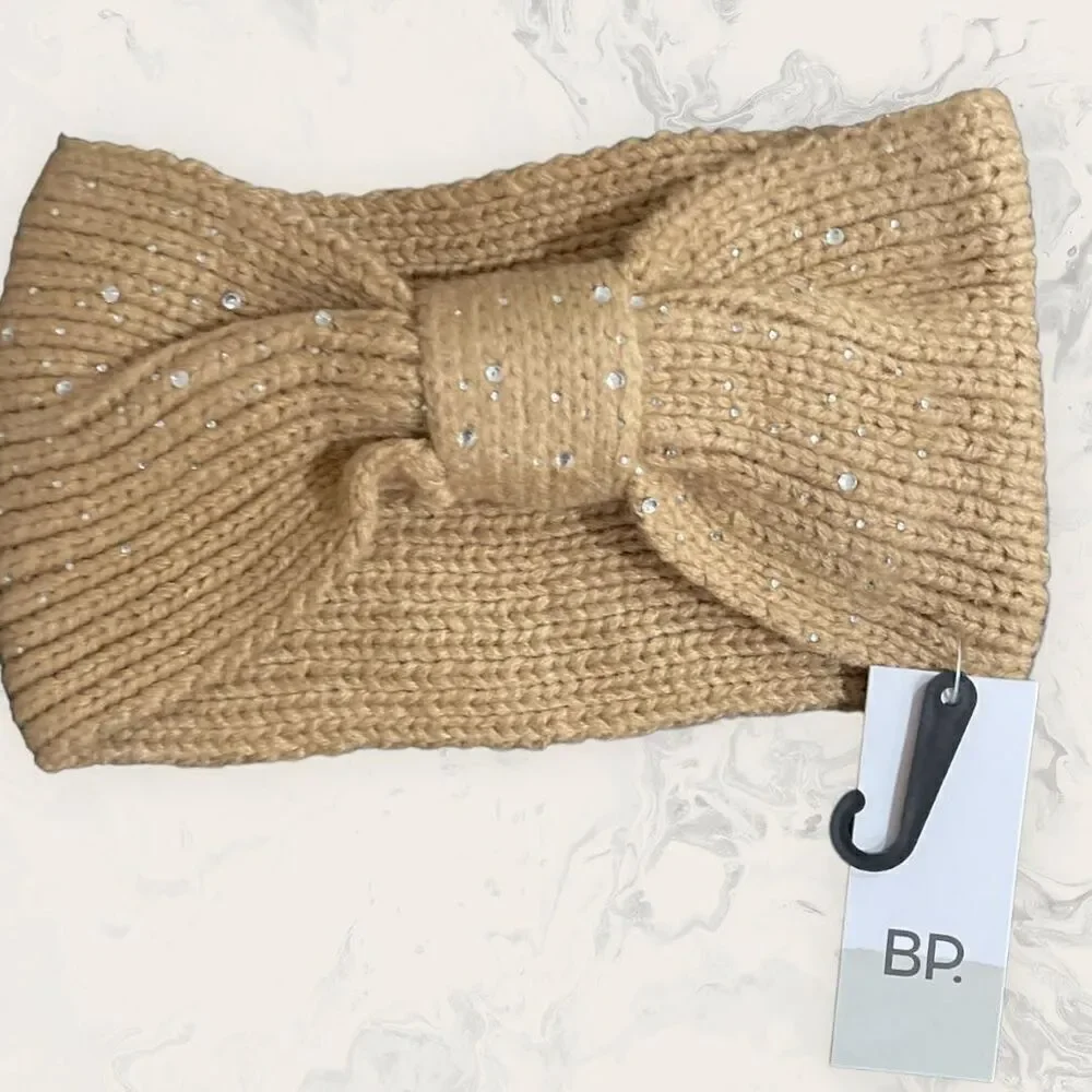 NWT BP.Set of two  Stone Embellished Headband - Tan and Burgundy - one size